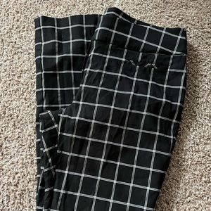 Black with white stripe dress pants